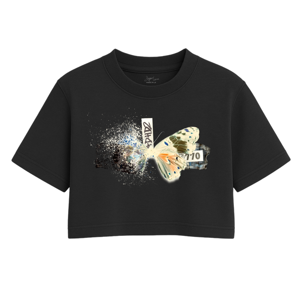 Fading Butterfly Crop Tee