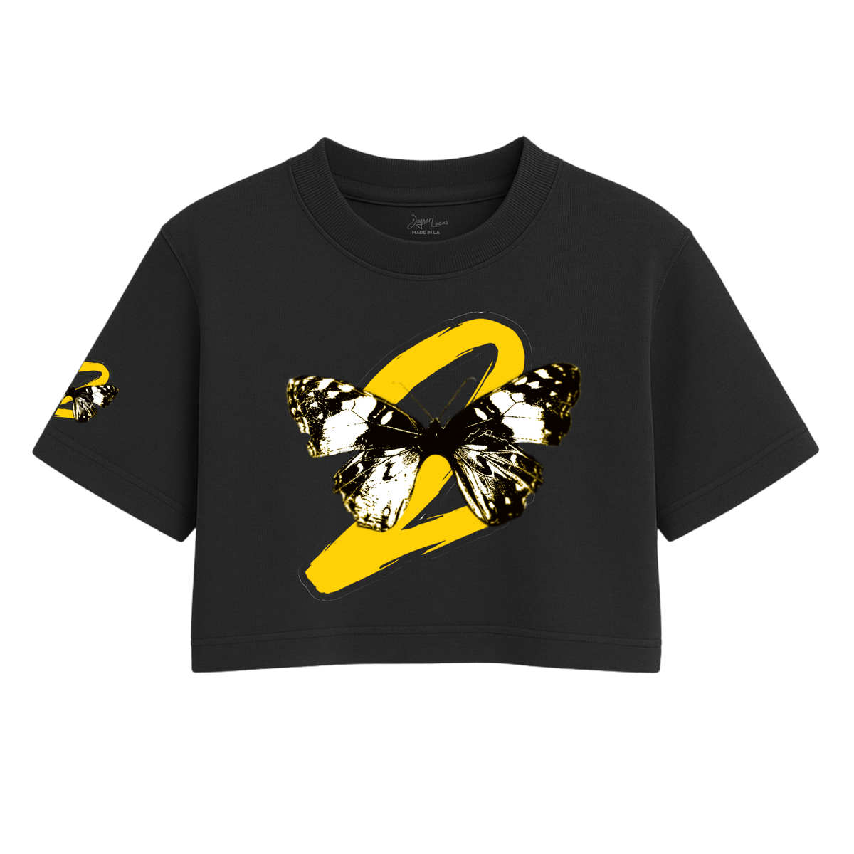 Sleeve 2 Butterfly Crop Tee