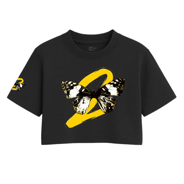 Sleeve 2 Butterfly Crop Tee