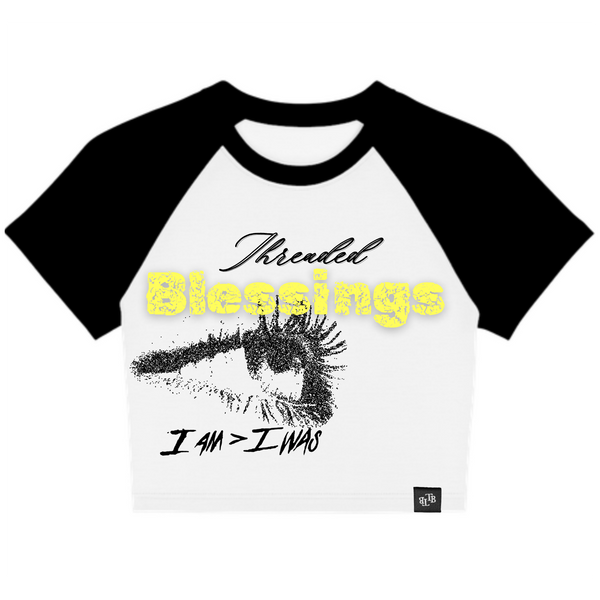Threaded Blessings - I Am > I Was Two Tone Baby Tee