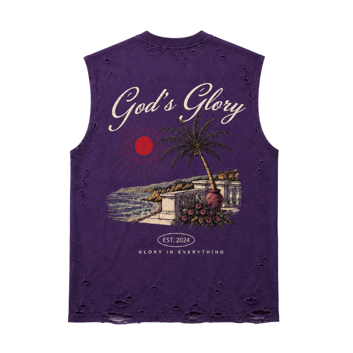 Gods Glory Distressed Sleeveless Tee
