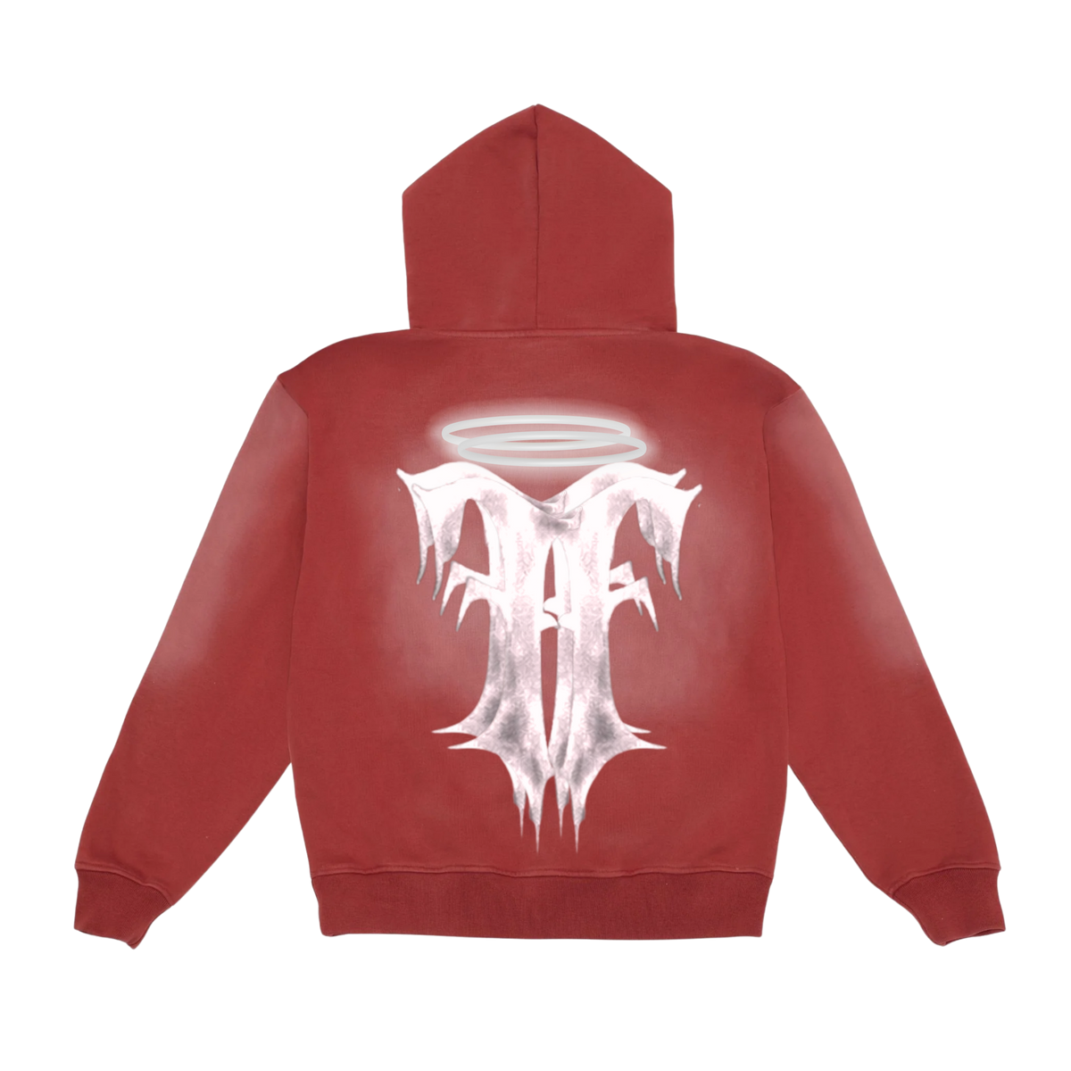 Finally Free Paint Dyed Hoodie - Red