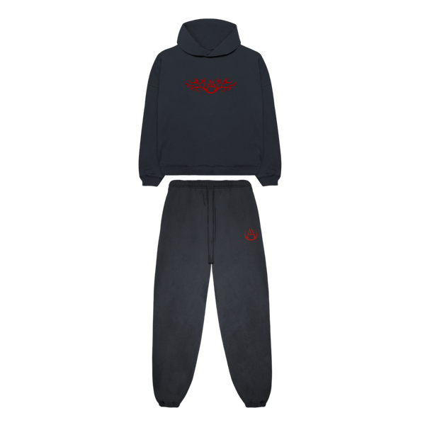 Angels and Demons Heavy Hoodie Set - Gravel