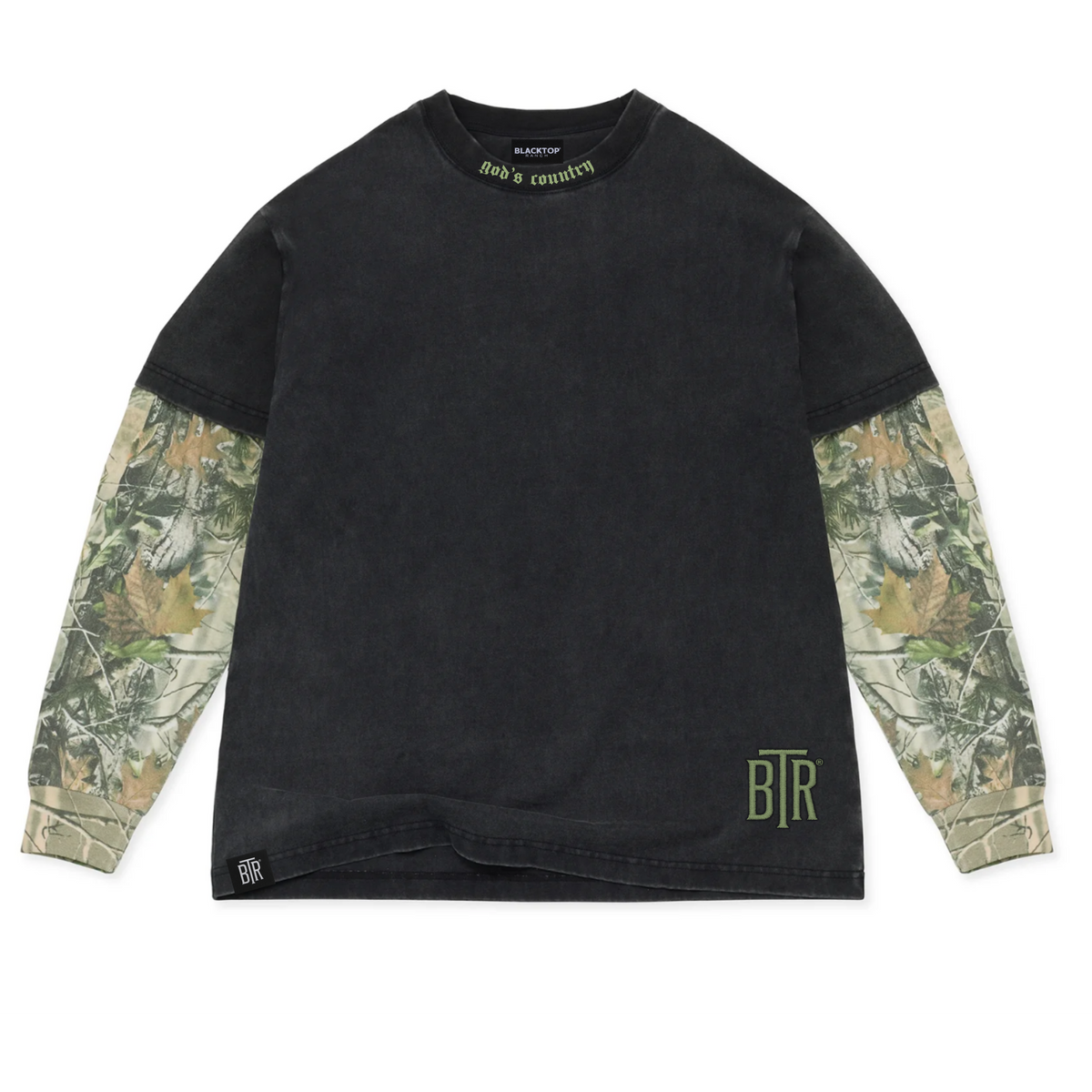 Black Top Ranch Vintage Wash Camo Longsleeve