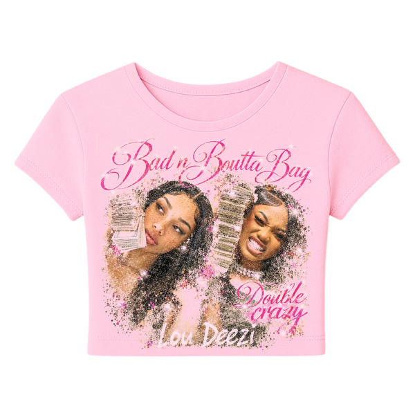 'Bad n Boutta Bag' Photo Collage Baby Tee