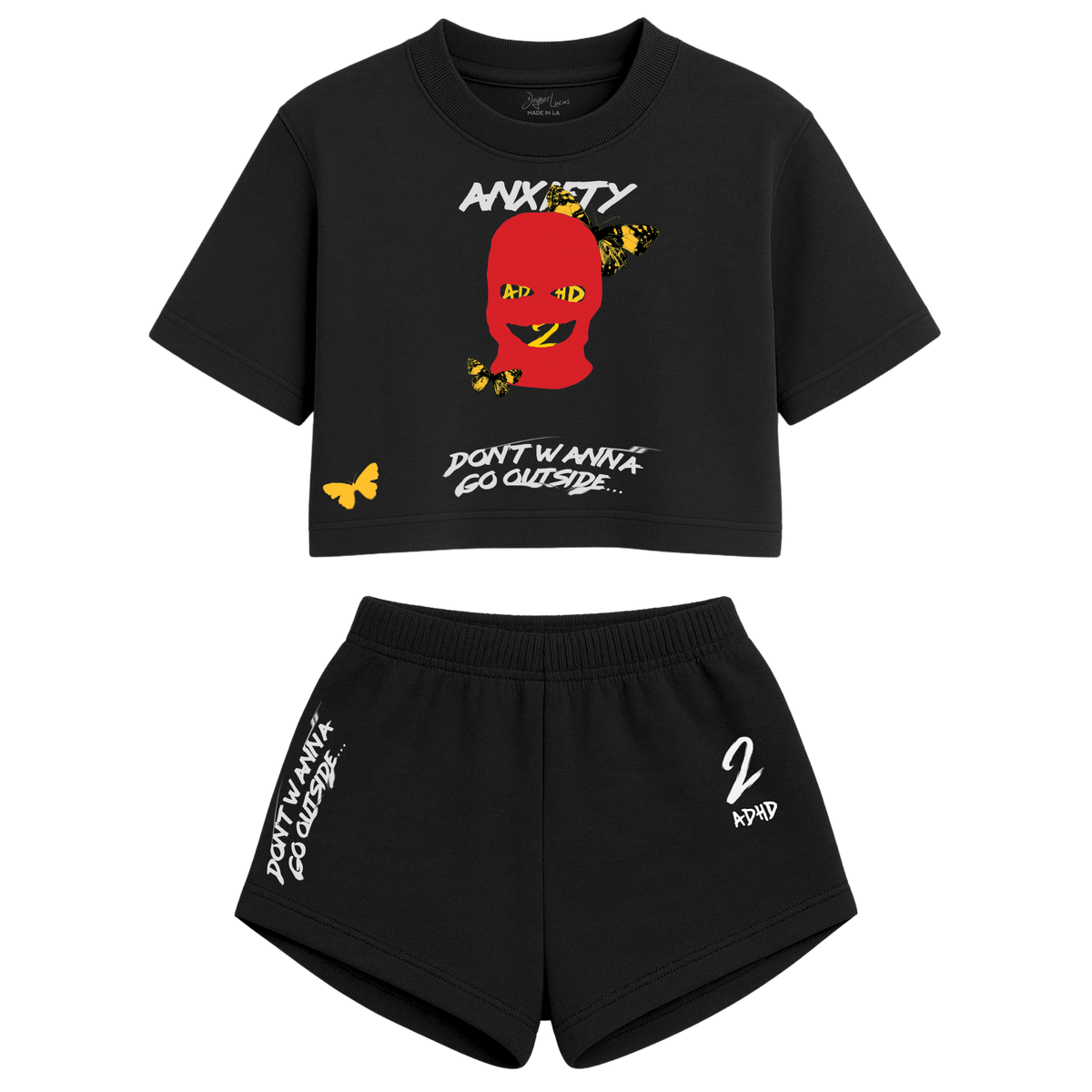 Anxiety Mask Crop Set