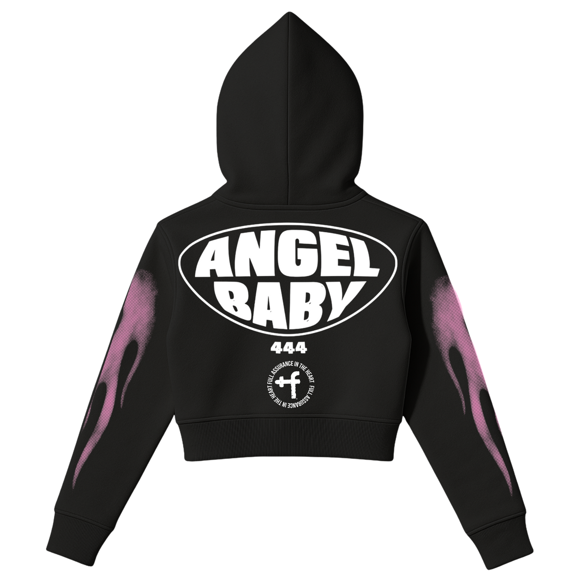 Angel Baby Full Zip Cropped Hoodie