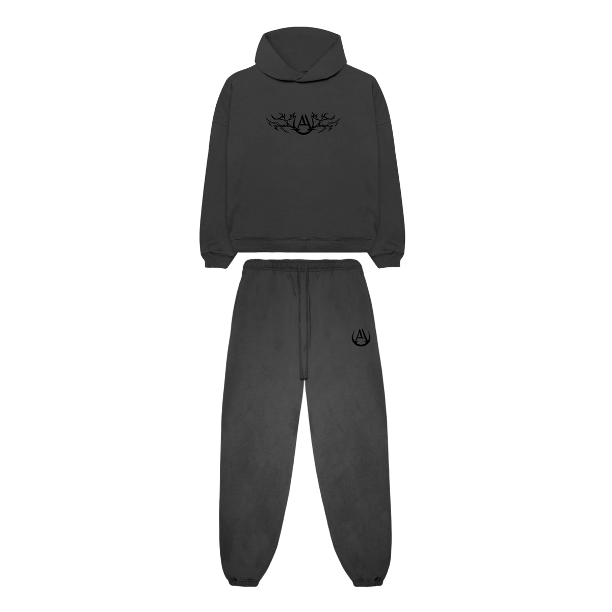 Angels and Demons Heavy Hoodie Set - Gravel