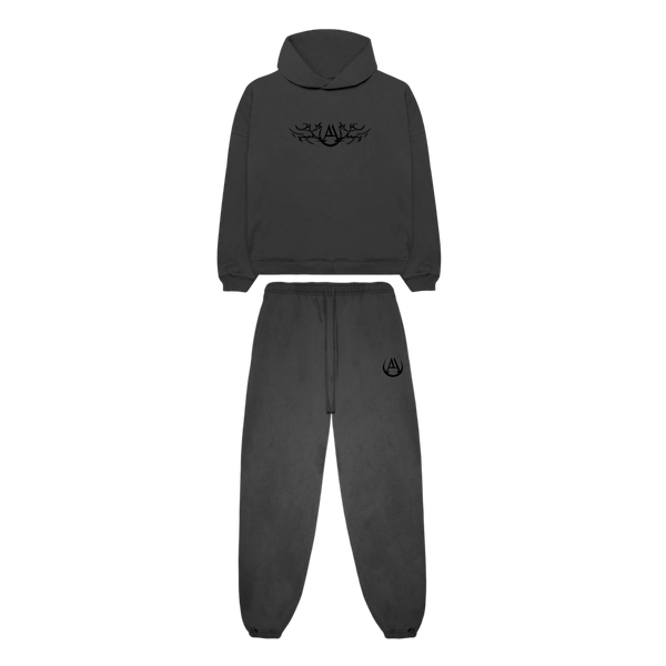 Angels and Demons Heavy Hoodie Set - Gravel
