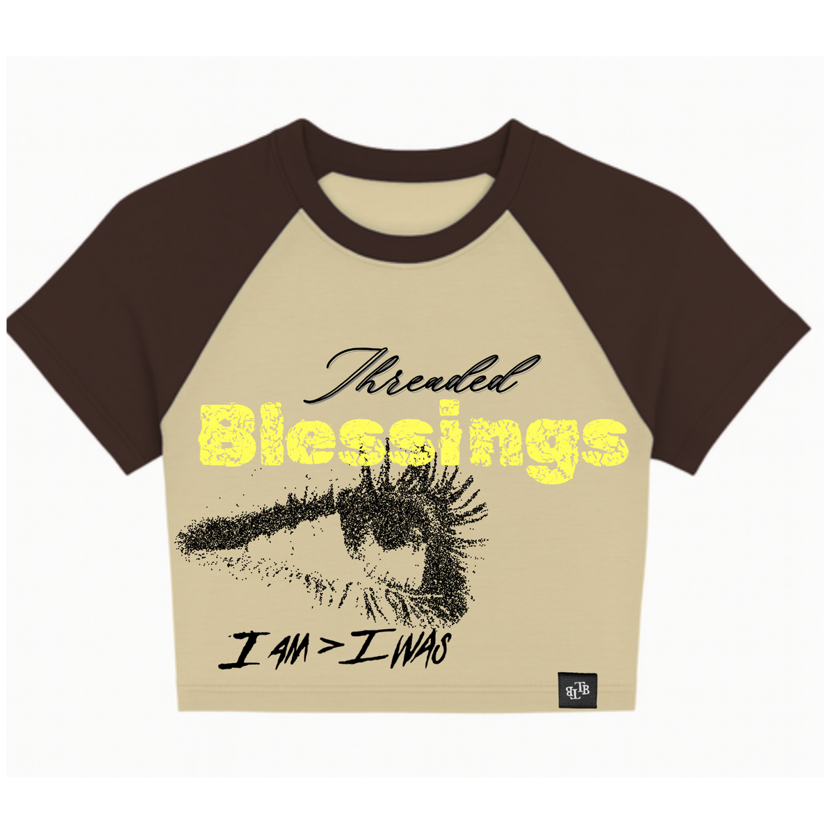 Threaded Blessings - I Am > I Was Two Tone Baby Tee