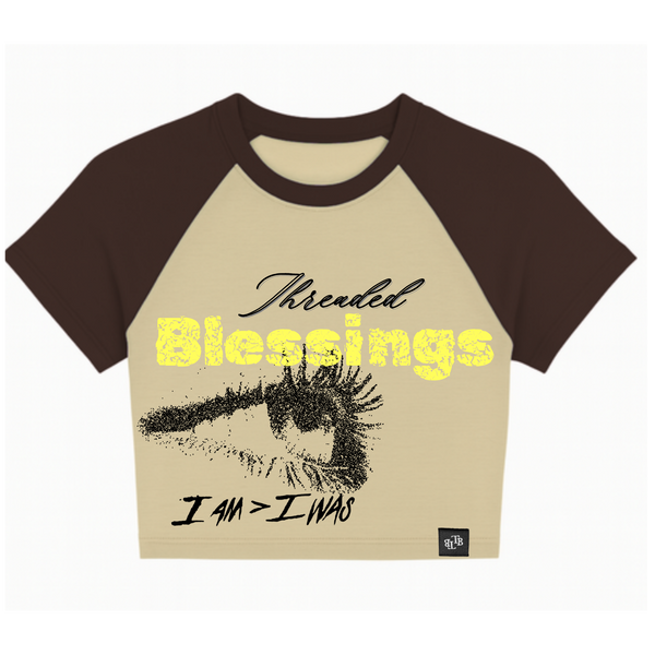 Threaded Blessings - I Am > I Was Two Tone Baby Tee