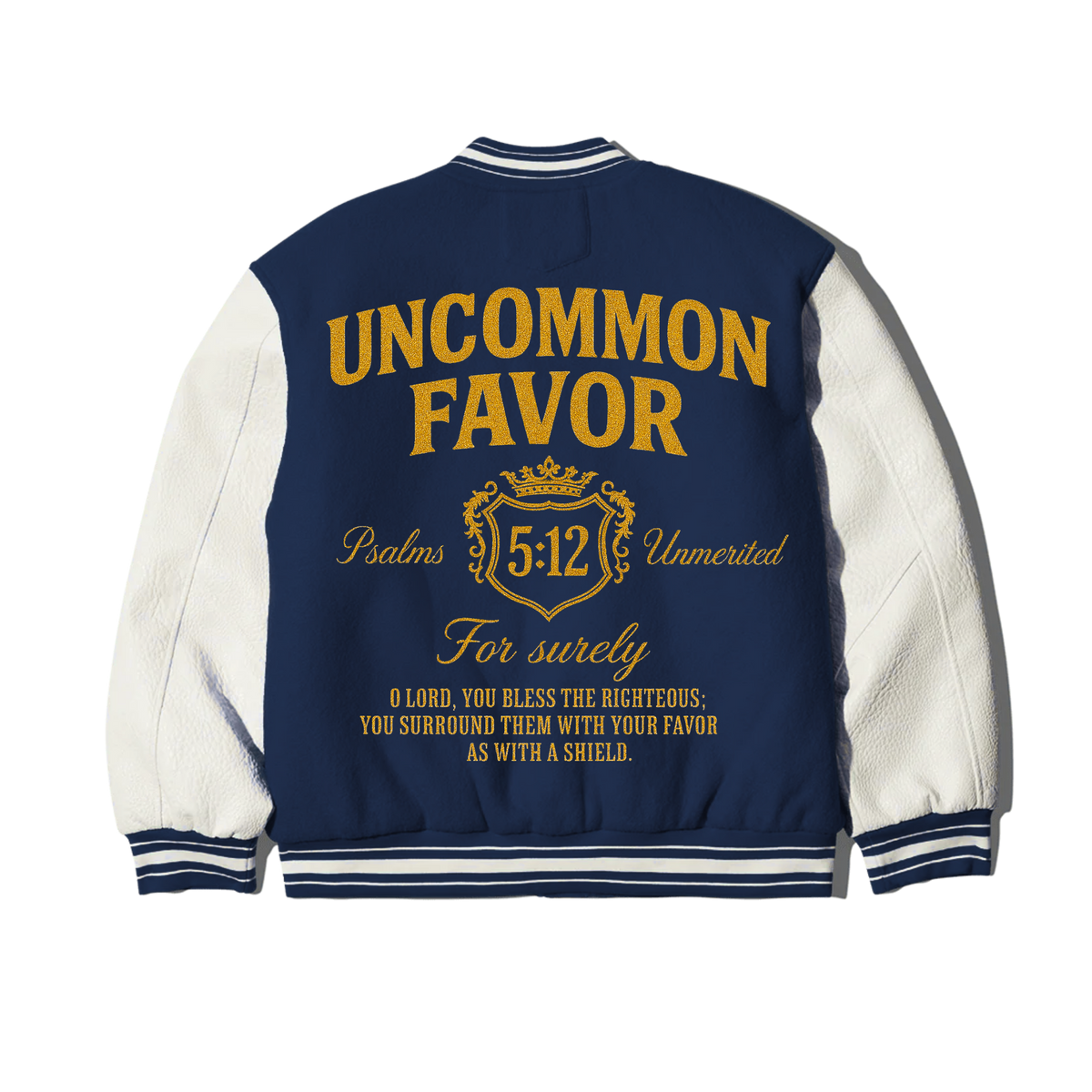 4:16 Uncommon Favor Leather Letterman Jacket