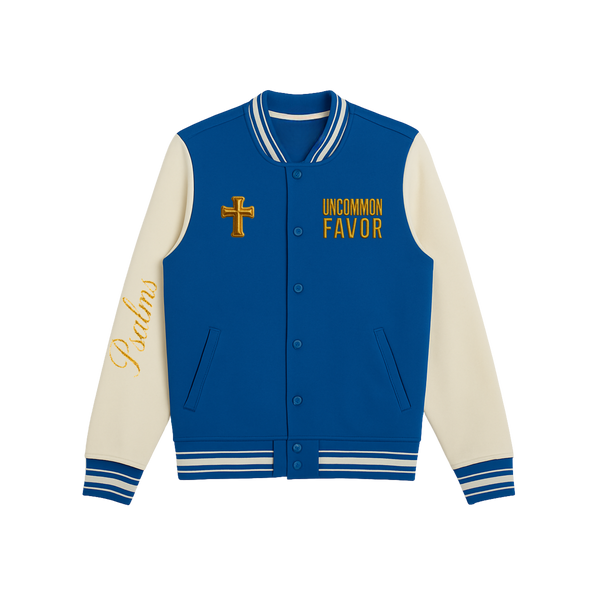 4:16 Uncommon Favor Cotton Letterman Jacket