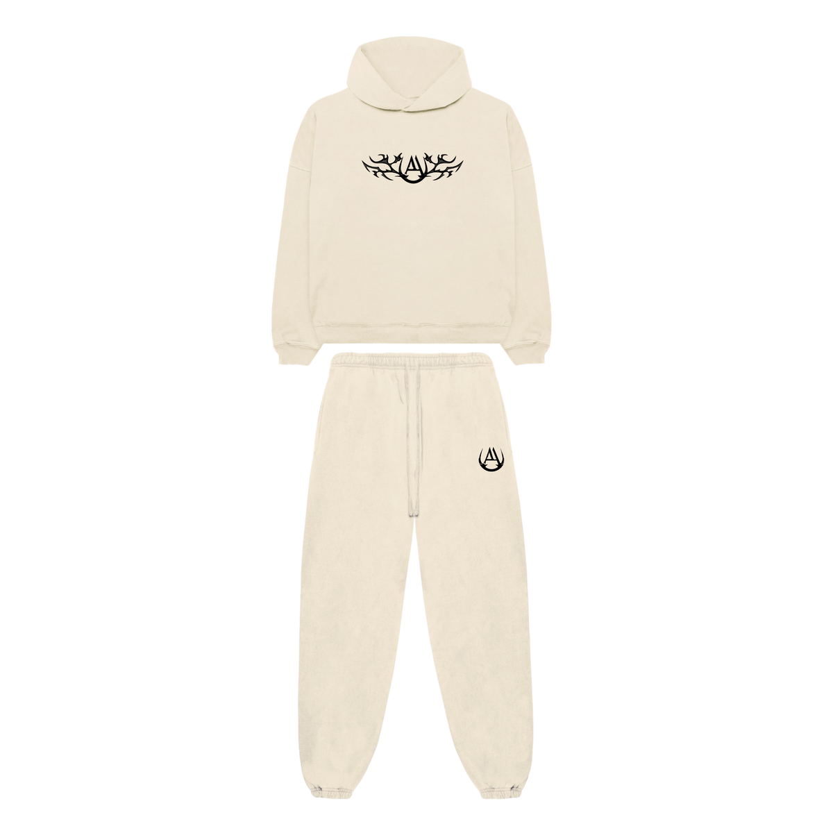Angels and Demons Heavy Hoodie Set - Gravel