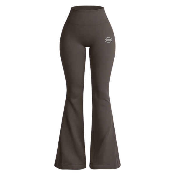 SSB Ribbed High-Waisted Flared Pants