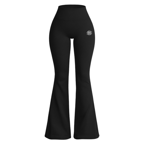 SSB Ribbed High-Waisted Flared Pants