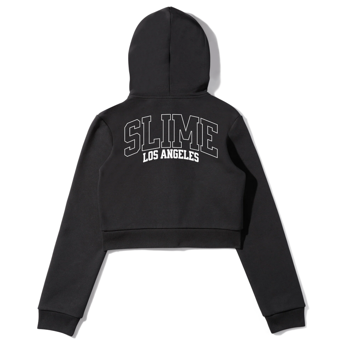 University Full Zip Crop Hoodie