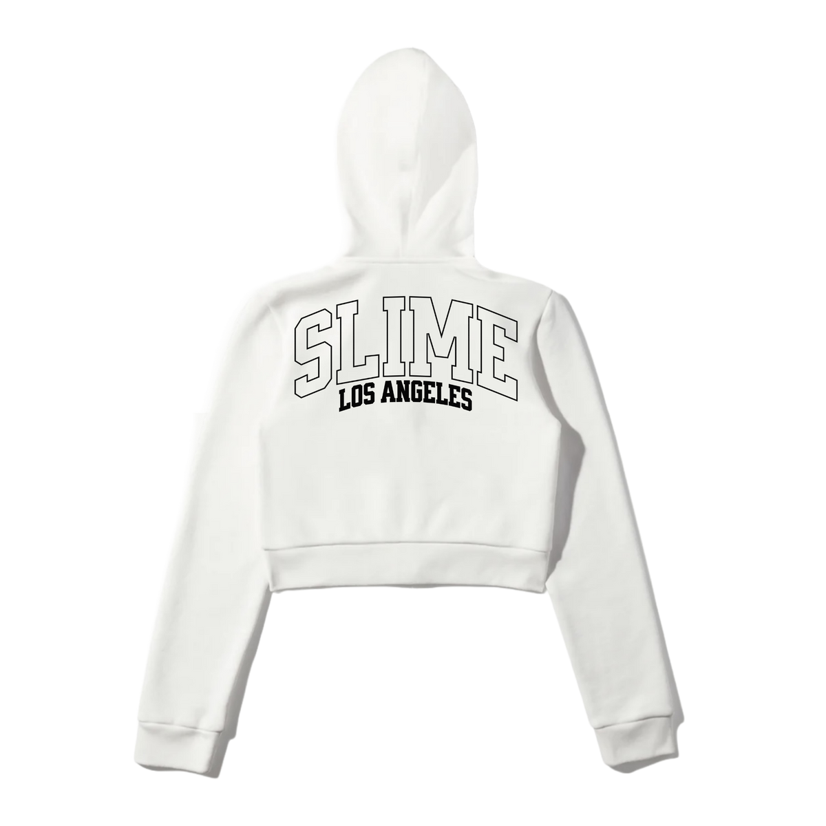 University Full Zip Crop Hoodie