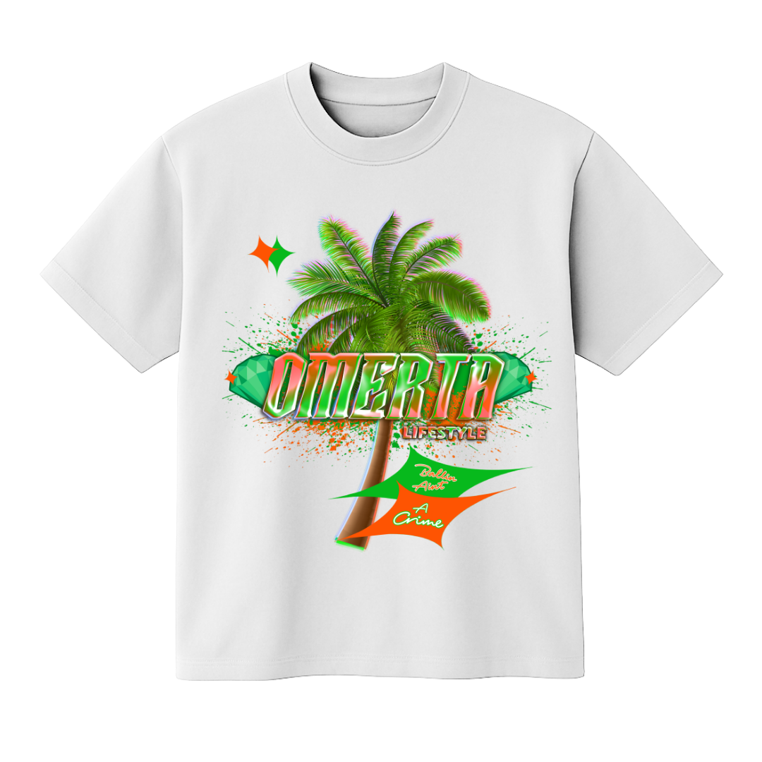 Ballin' Ain't A Crime T-Shirt - White/Green