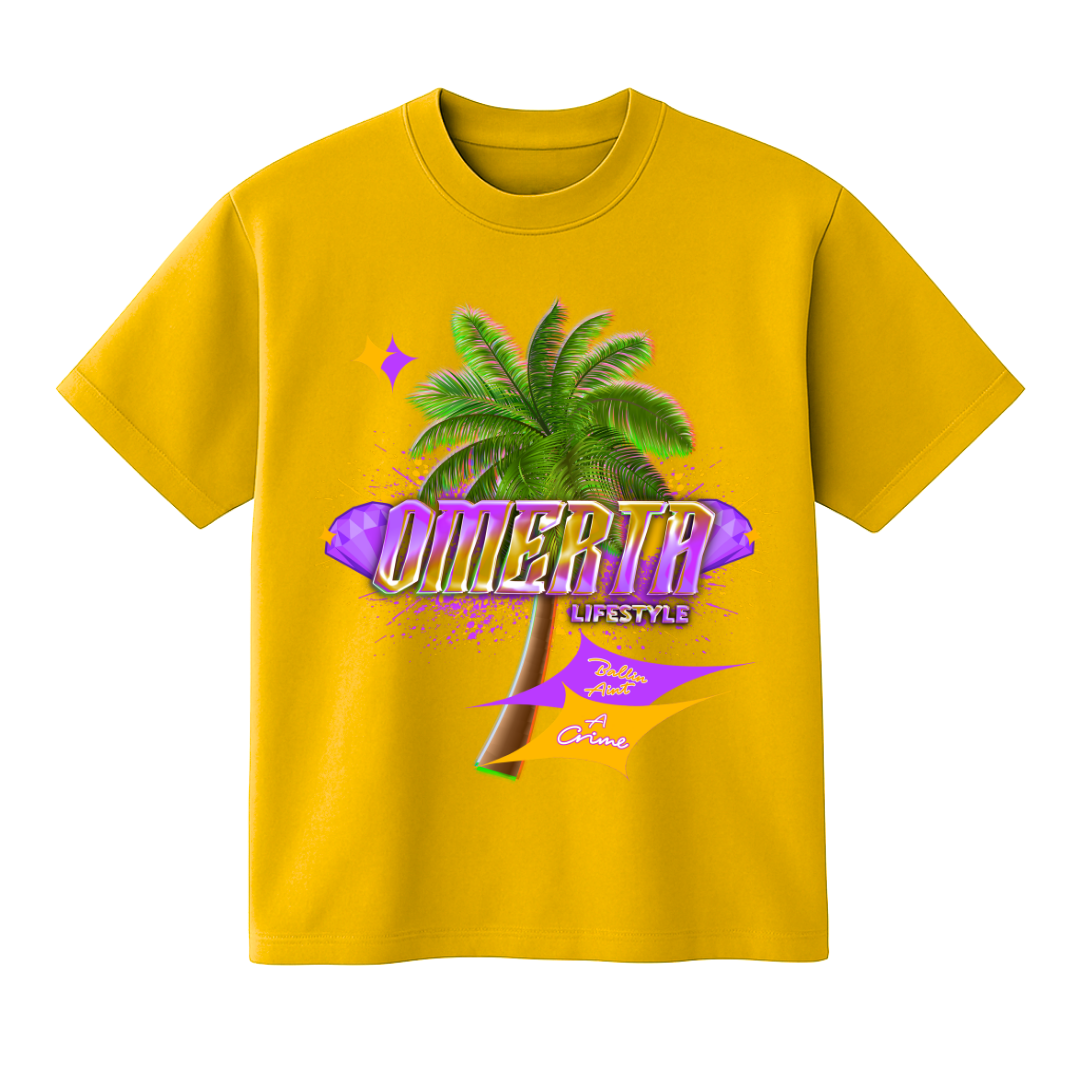Ballin' Ain't A Crime T-Shirt - Gold/Purple