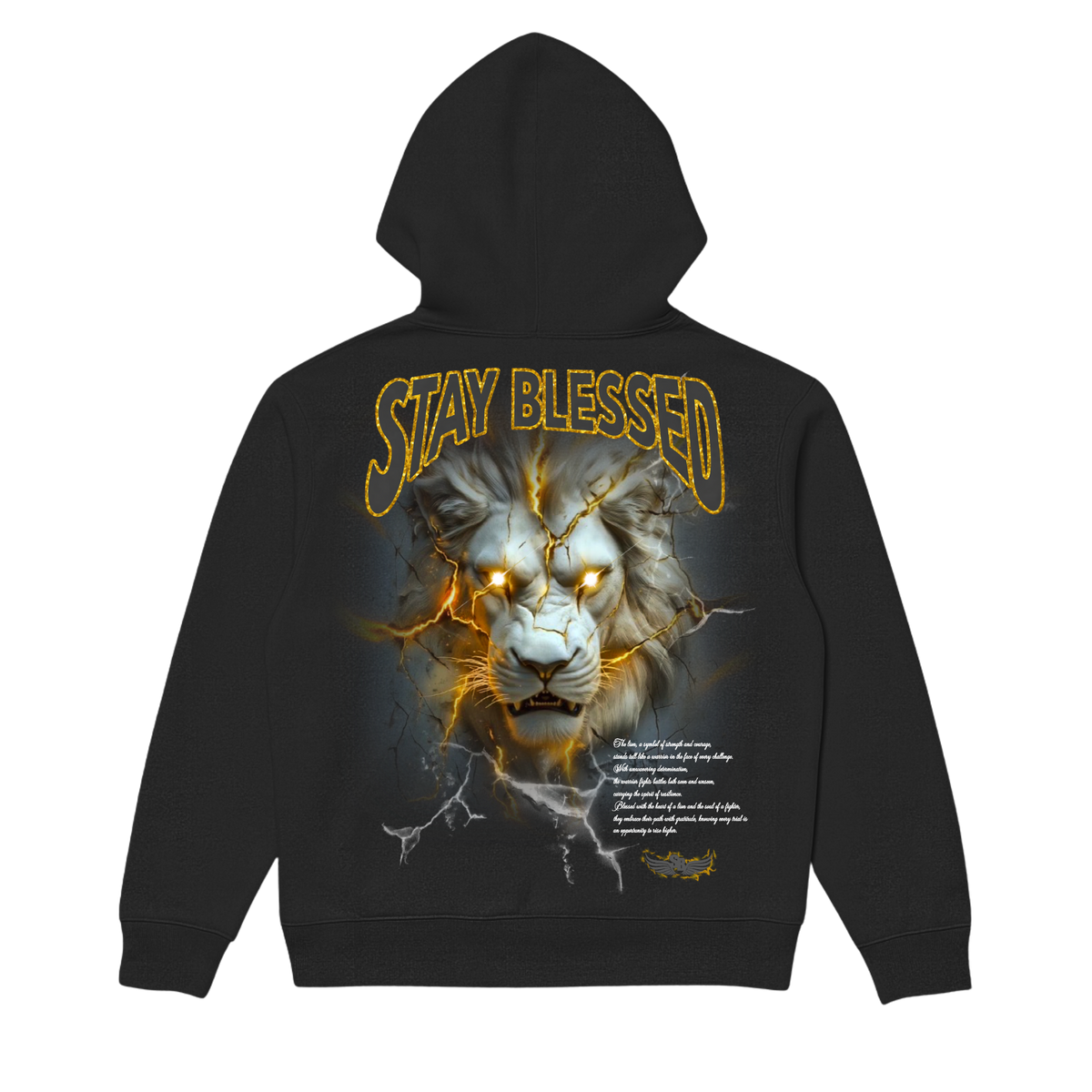 Stay Blessed King Of The Jungle Hoodie Black