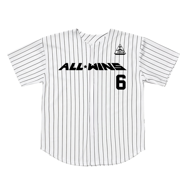All Wins Striped Baseball Jersey