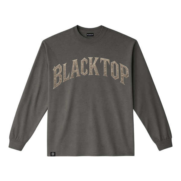 Black Top Garment Dyed Long Sleeve