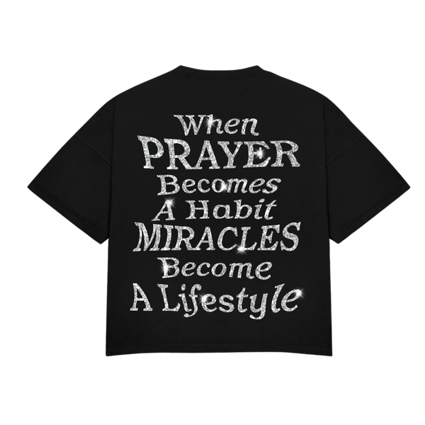 Prayers Miracles Glitter Tee
