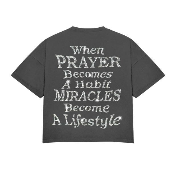 Prayers Miracles Glitter Tee