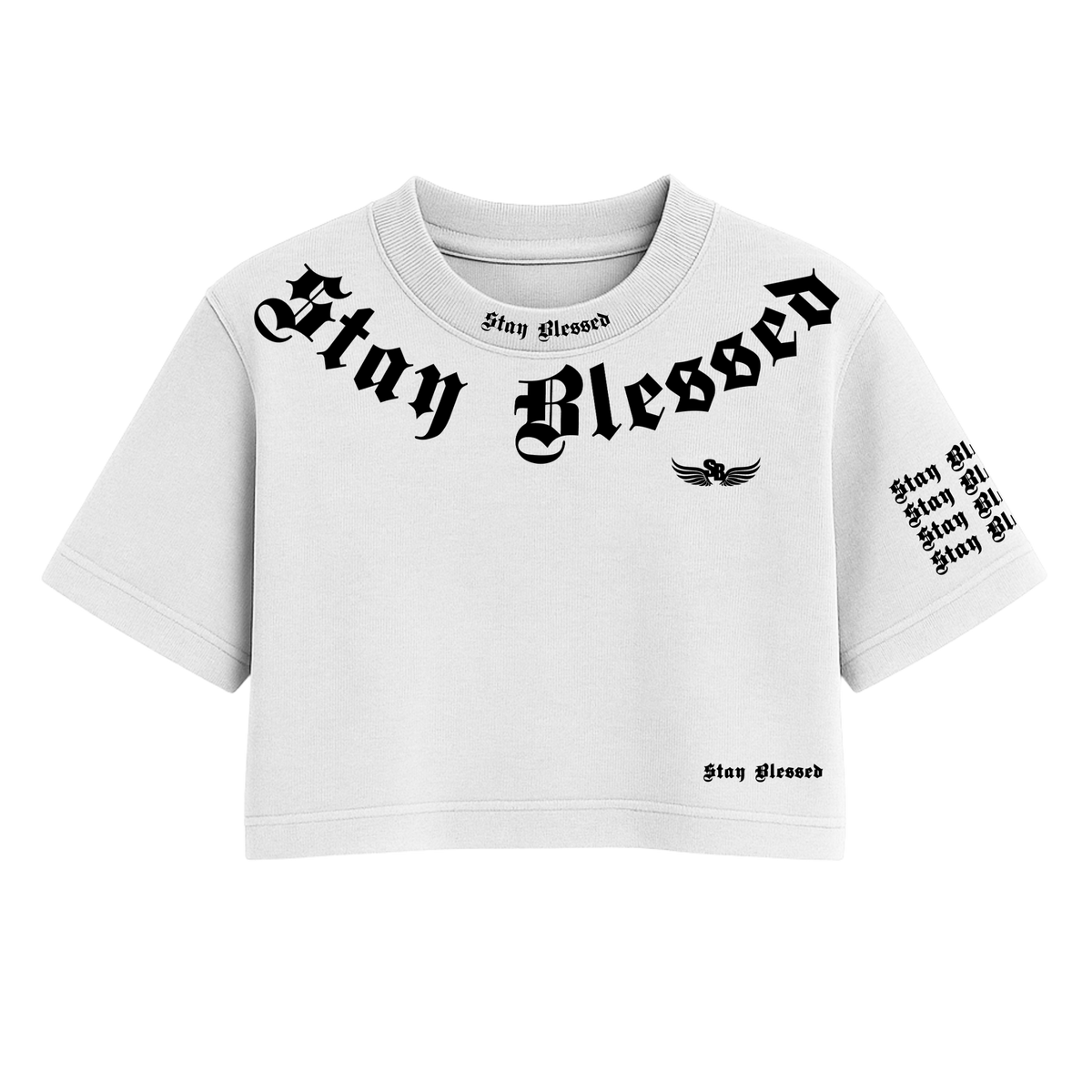 Stay Blessed Divine Details Oversized Crop