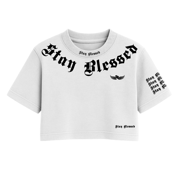 Stay Blessed Divine Details Oversized Crop