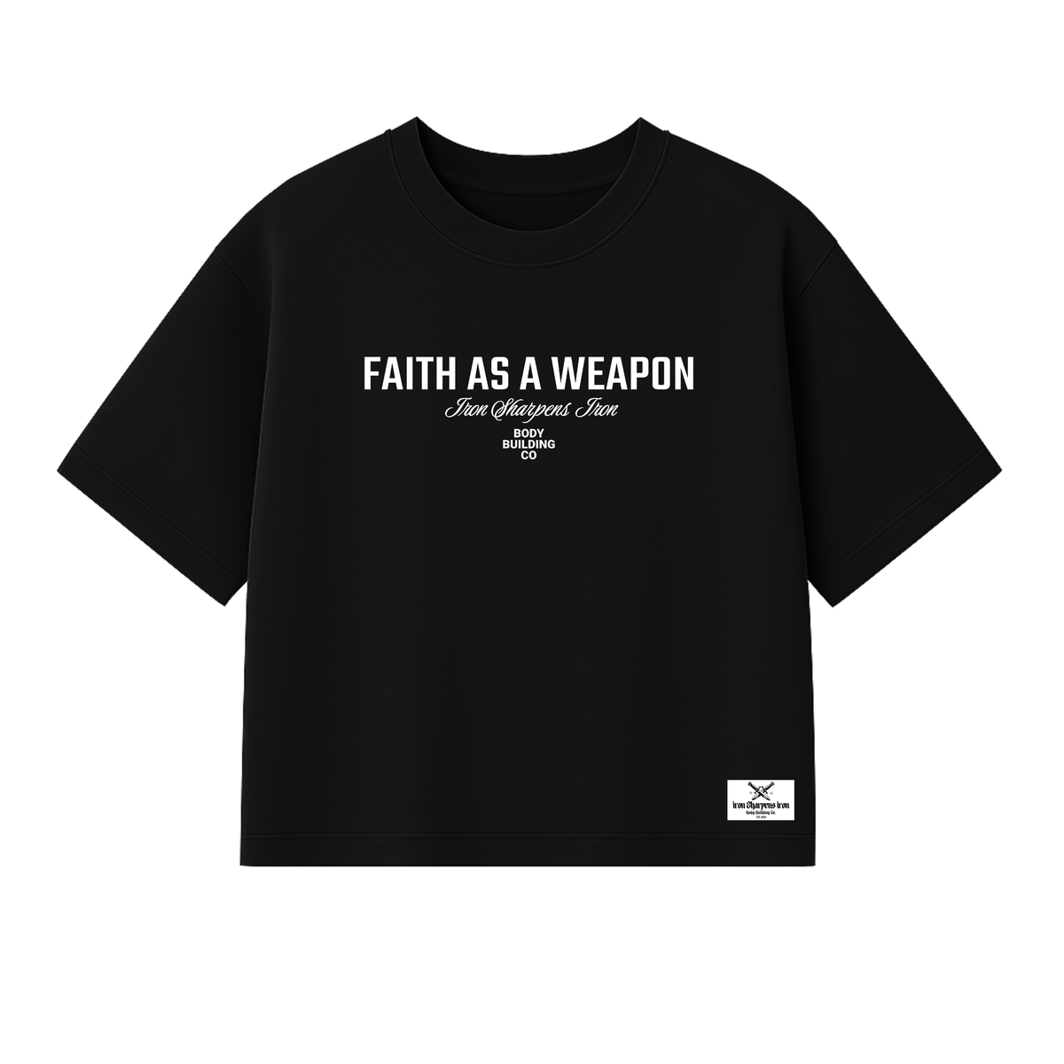 Faith As A Weapon Boxy Crop Tee