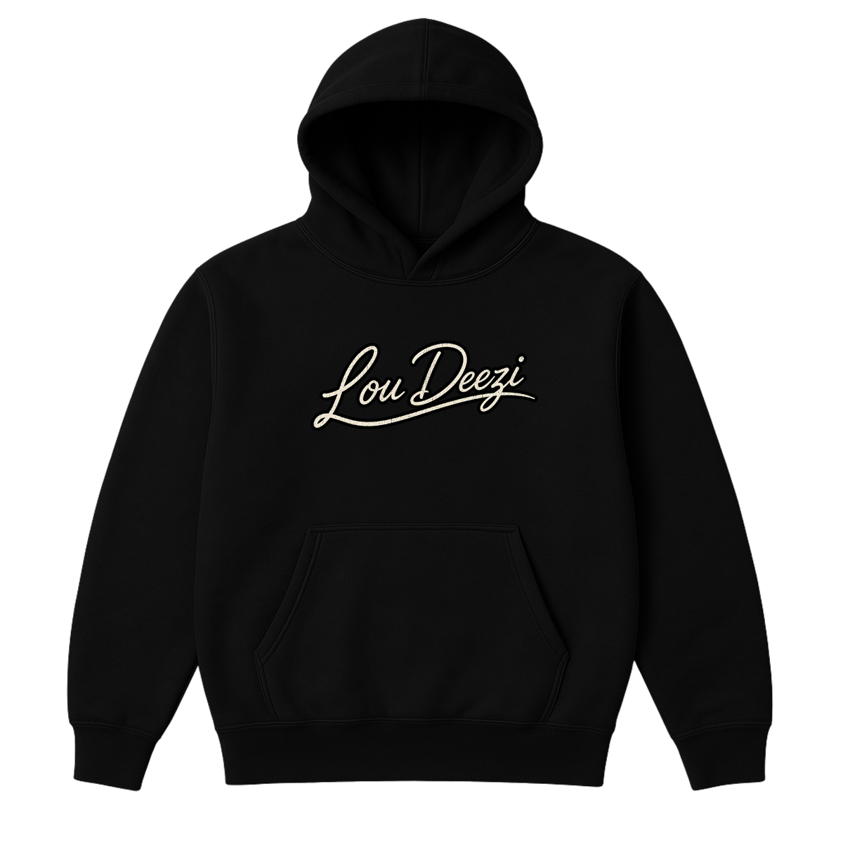 Lou Deezi Script Chest Pullover Hoodie