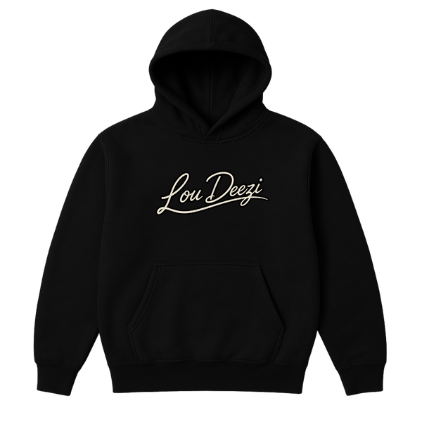 Lou Deezi Script Chest Pullover Hoodie