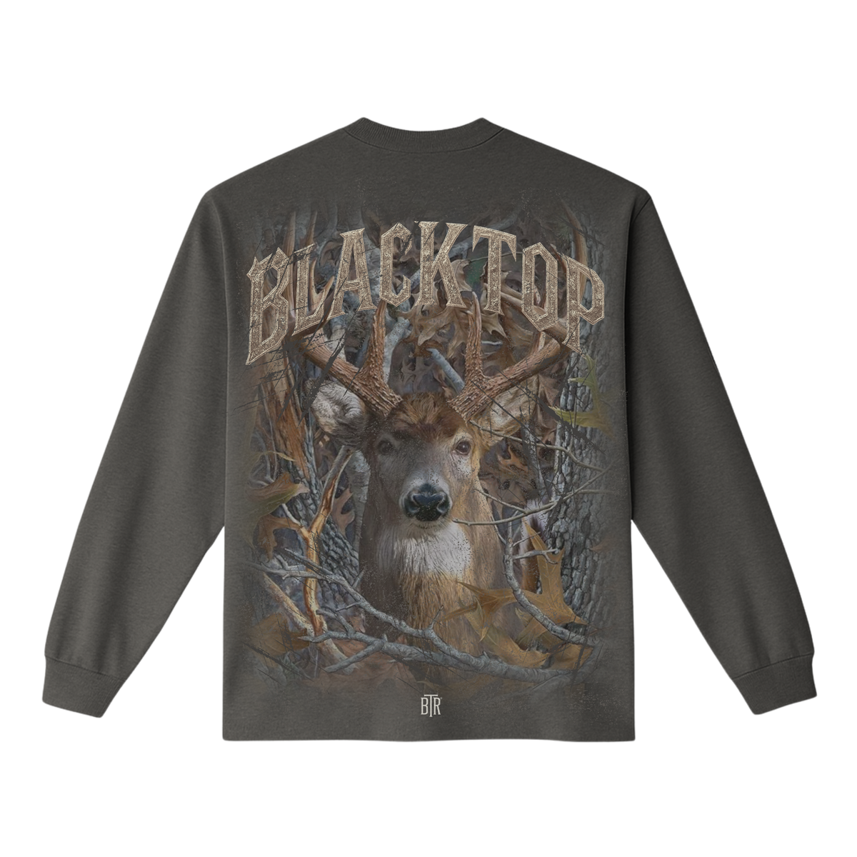 Black Top Garment Dyed Long Sleeve