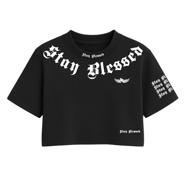 Stay Blessed Divine Details Oversized Crop
