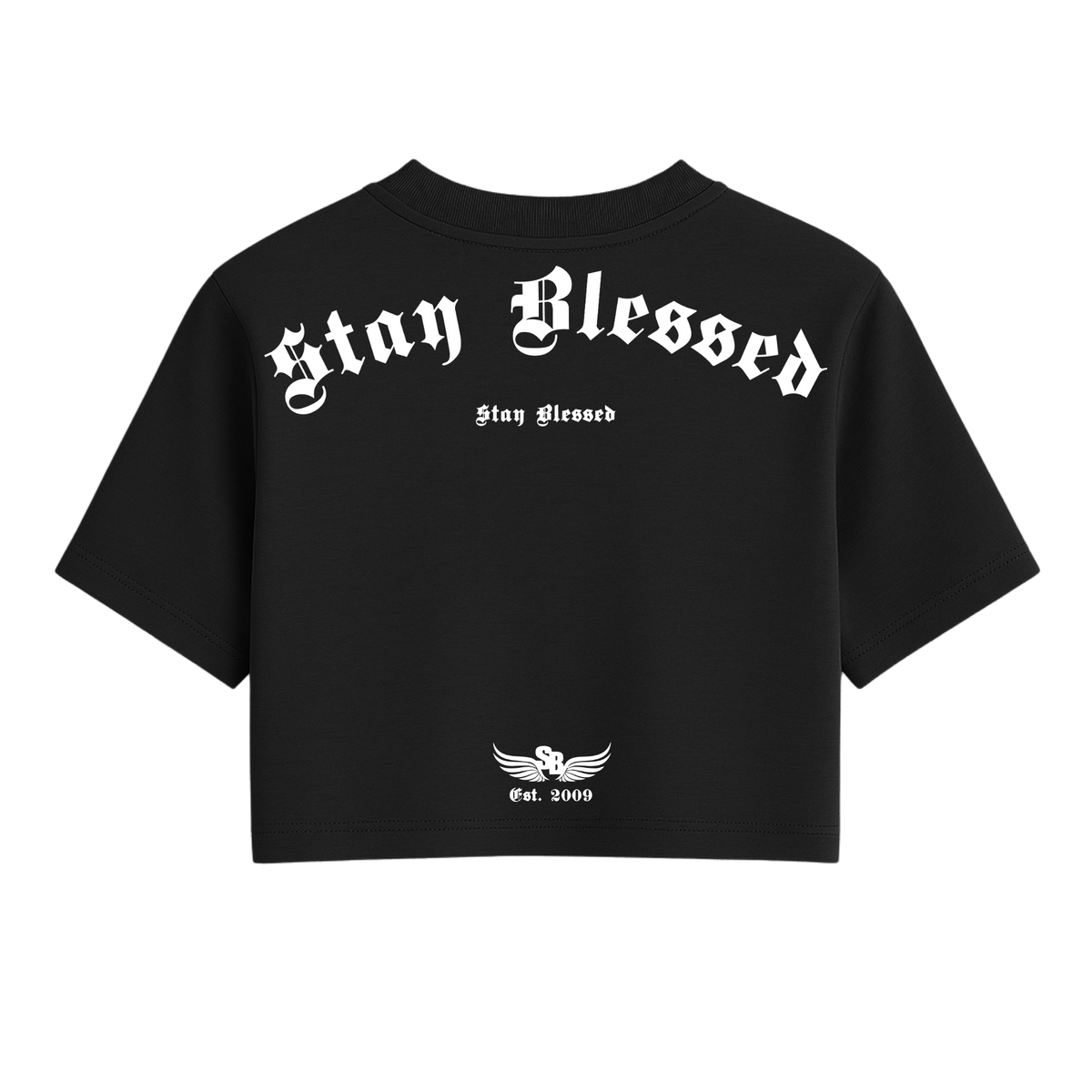 Stay Blessed Divine Details Oversized Crop