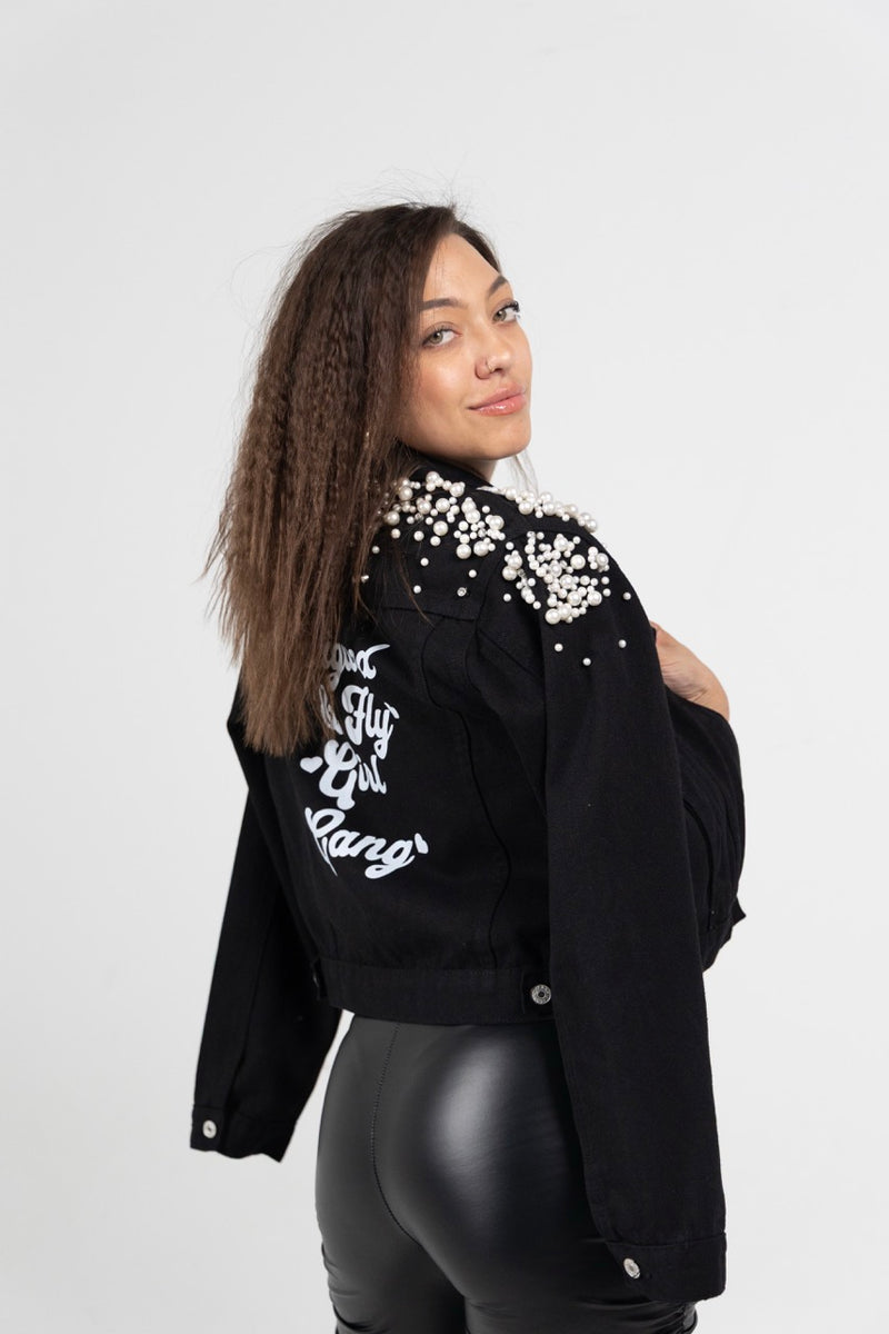 Fatigued & Fly Girl Gang Denim Jacket - Black