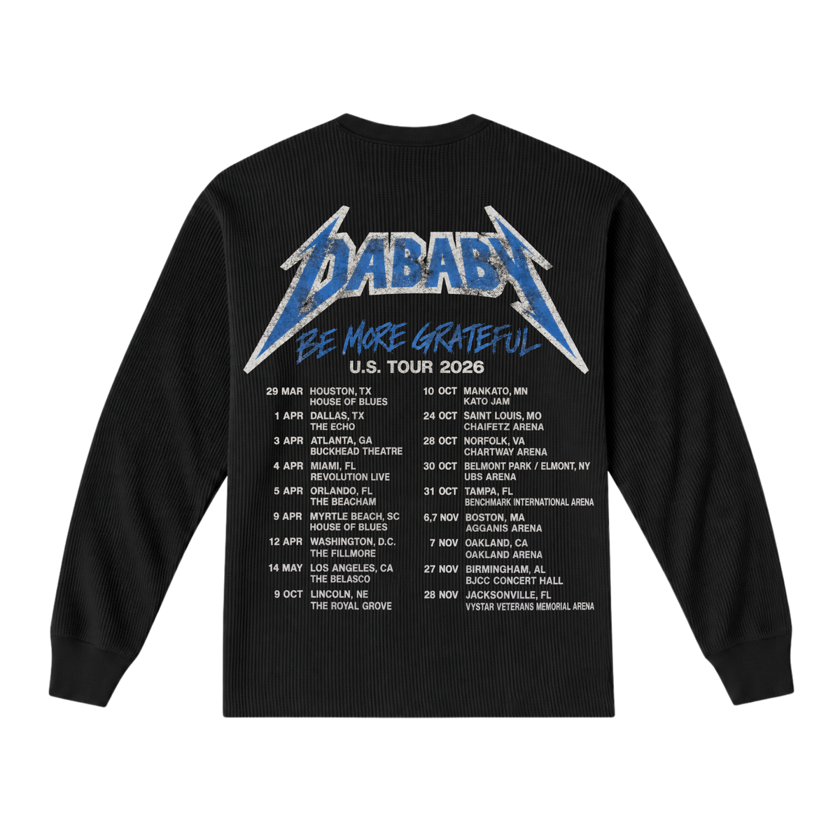 DaBaby LA Cap Tour Thermal Long Sleeve