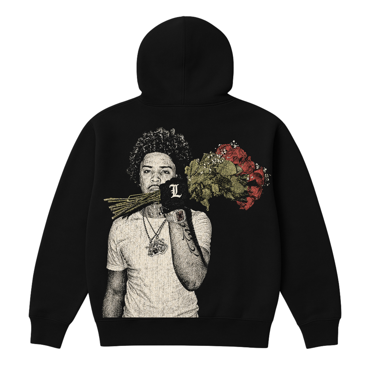 Lou Deezi Script Chest Pullover Hoodie