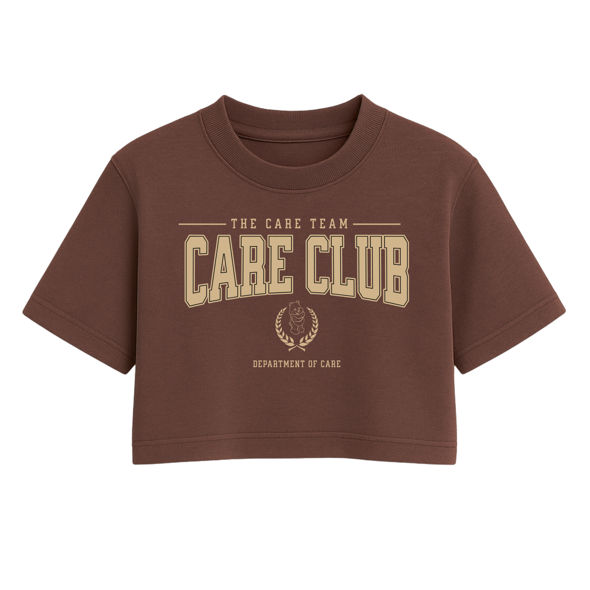The Care Club University Crop Tee