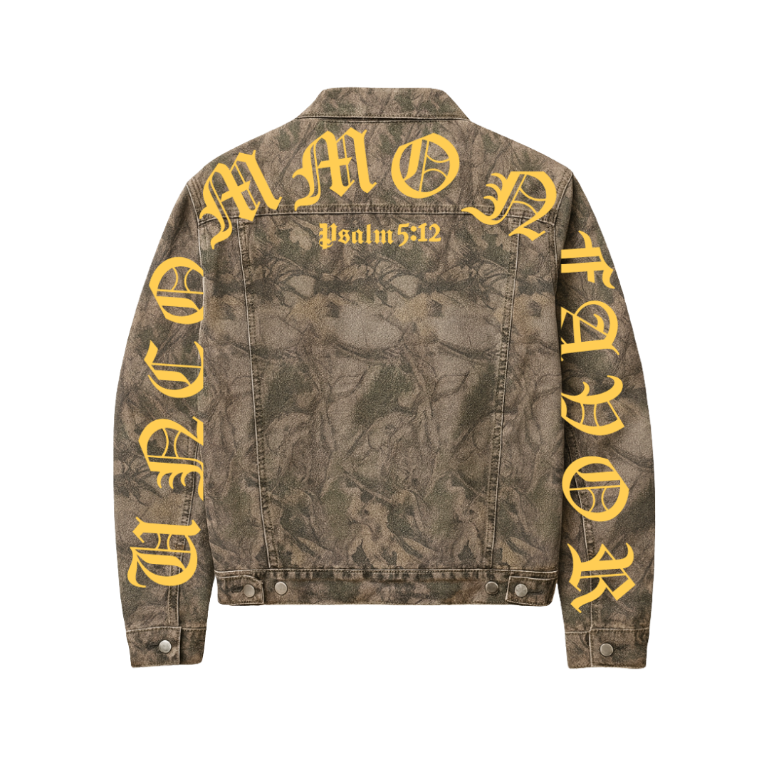 4:16 Uncommon Favor Camo Denim Jacket