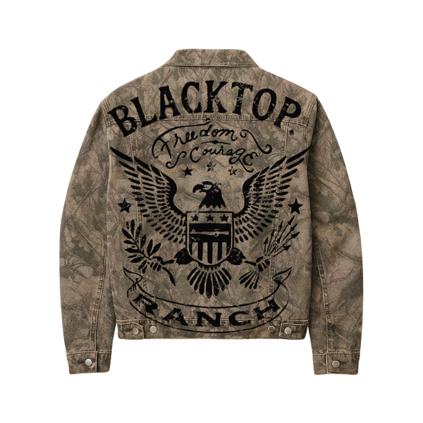Black Top Camo Denim Jacket