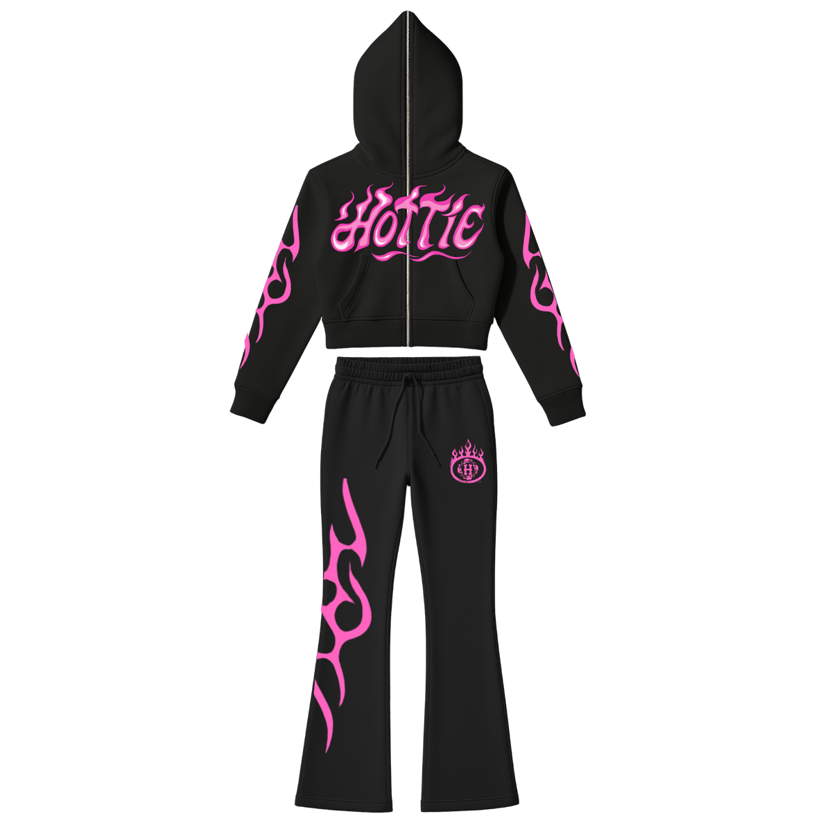 Hottie Cropped Full Zip Flared Set