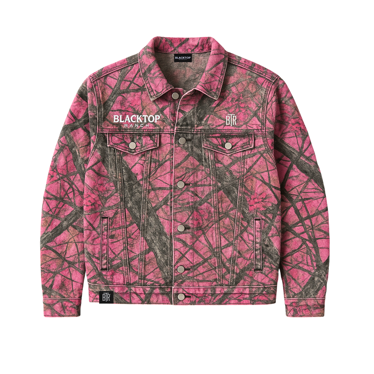Black Top Camo Denim Jacket