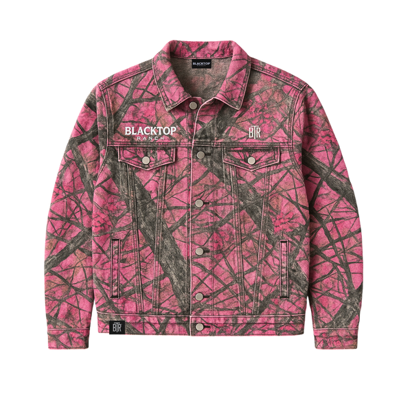 Black Top Camo Denim Jacket