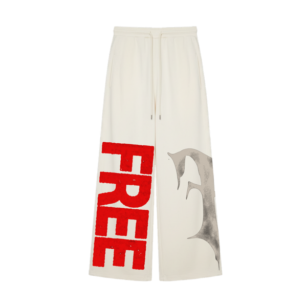 Finally Free Straight Leg Sweats - Creme