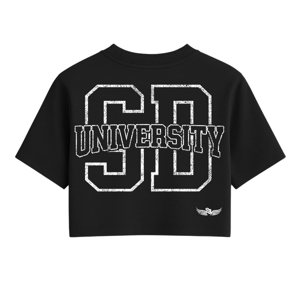 Stay Blessed University OS Crop Tee