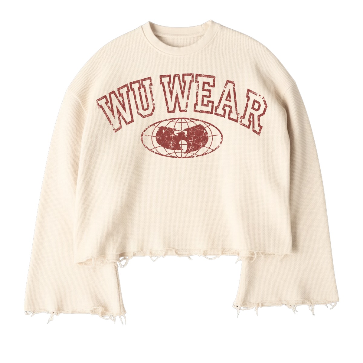 Straight From The Grains Cropped Distressed Crewneck