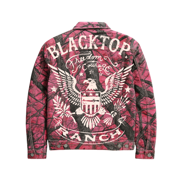 Black Top Camo Denim Jacket